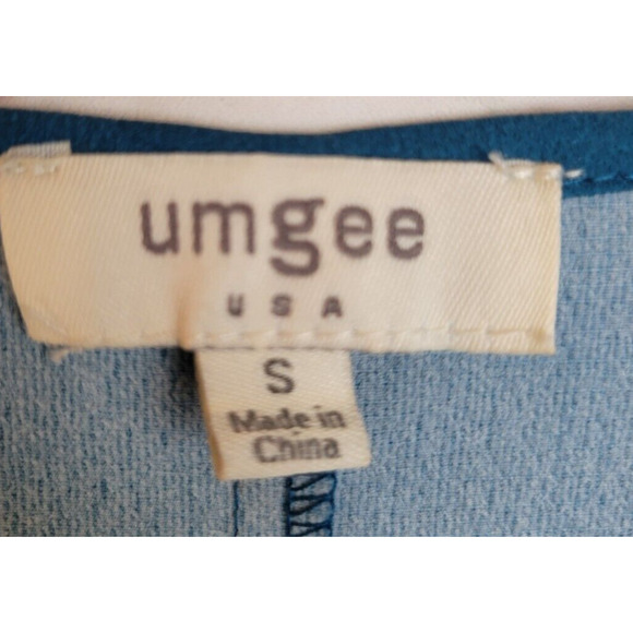 UMGEE Blue Floral Whimsical Fairy Bell Sleeve Tunic Dress Women's Size Small - Picture 5 of 8